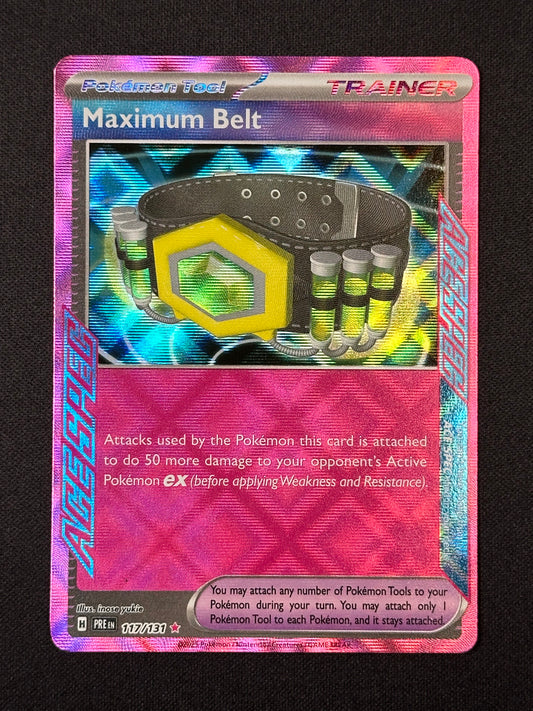 Maximum Belt Holofoil 117/131 ACE SPEC Rare SV: Prismatic Evolutions Near Mint