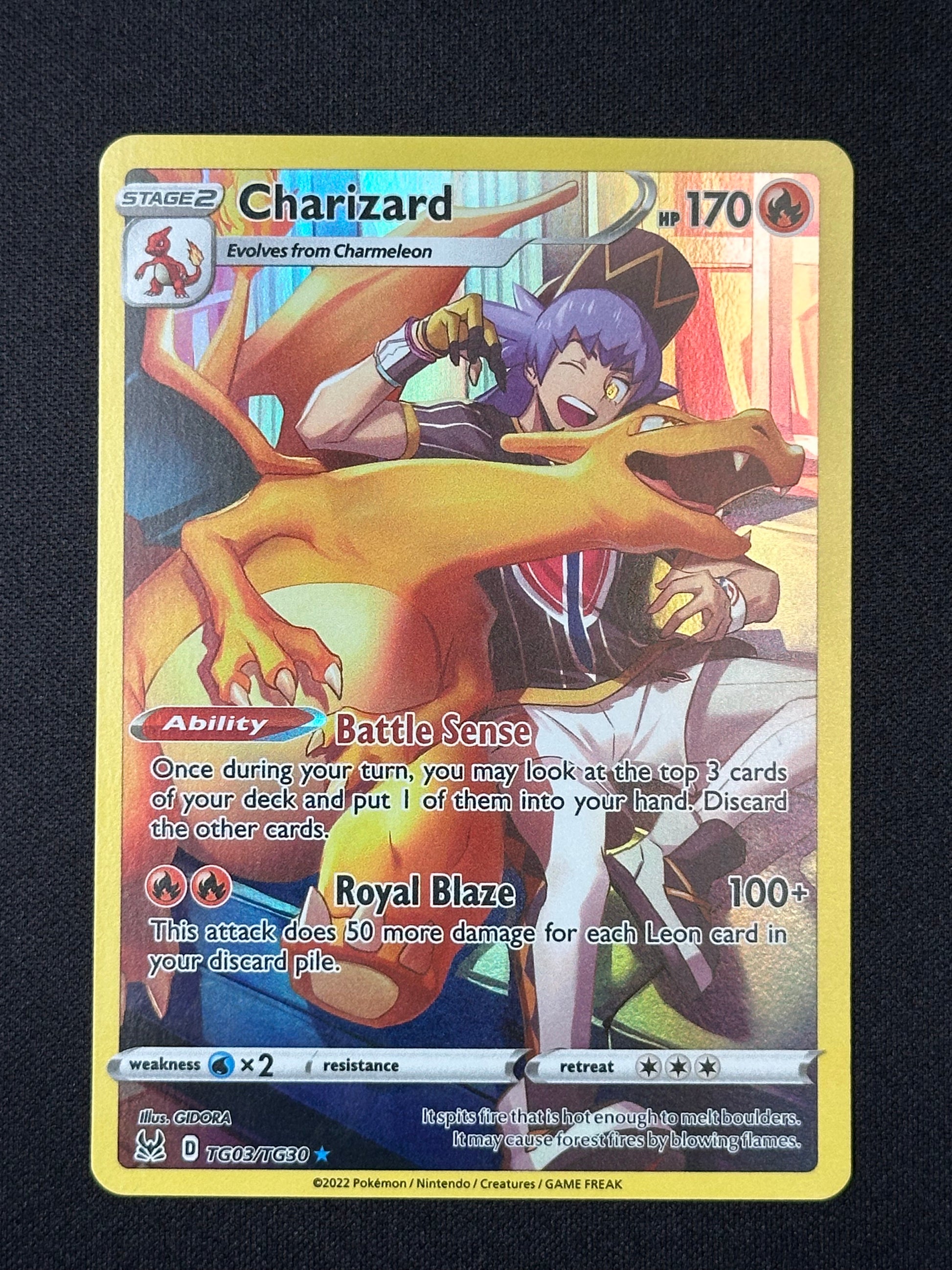 Charizard Holofoil TG03/TG30 Ultra Rare SWSH11: Lost Origin Trainer Gallery Near Mint