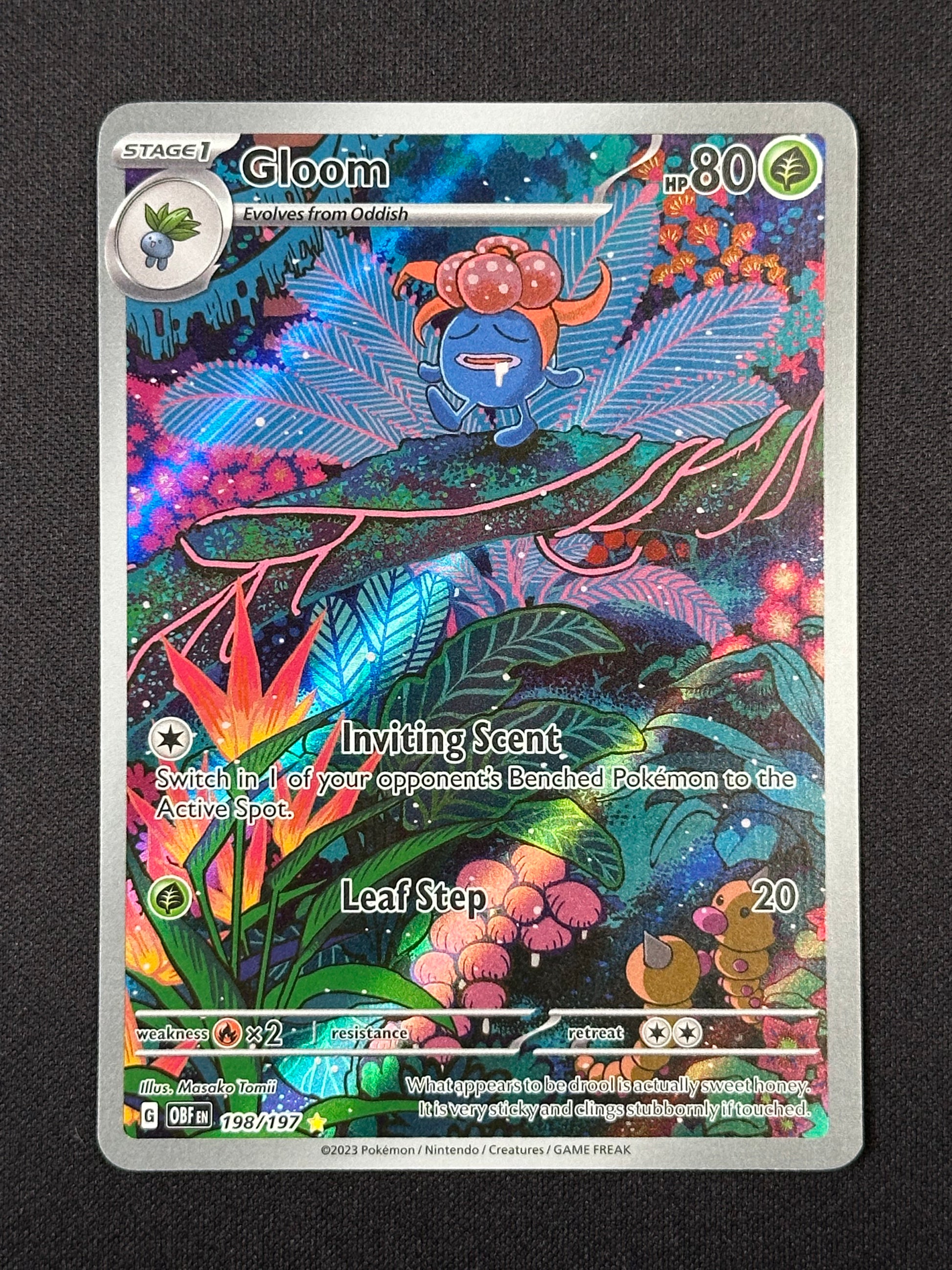 Gloom Holofoil 198/197 Illustration Rare SV03: Obsidian Flames Near Mint