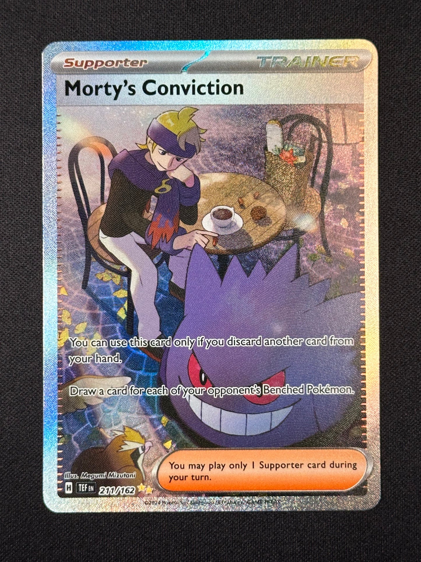 Morty's Conviction Holofoil 211/162 Special Illustration Rare SV05: Temporal Forces Near Mint