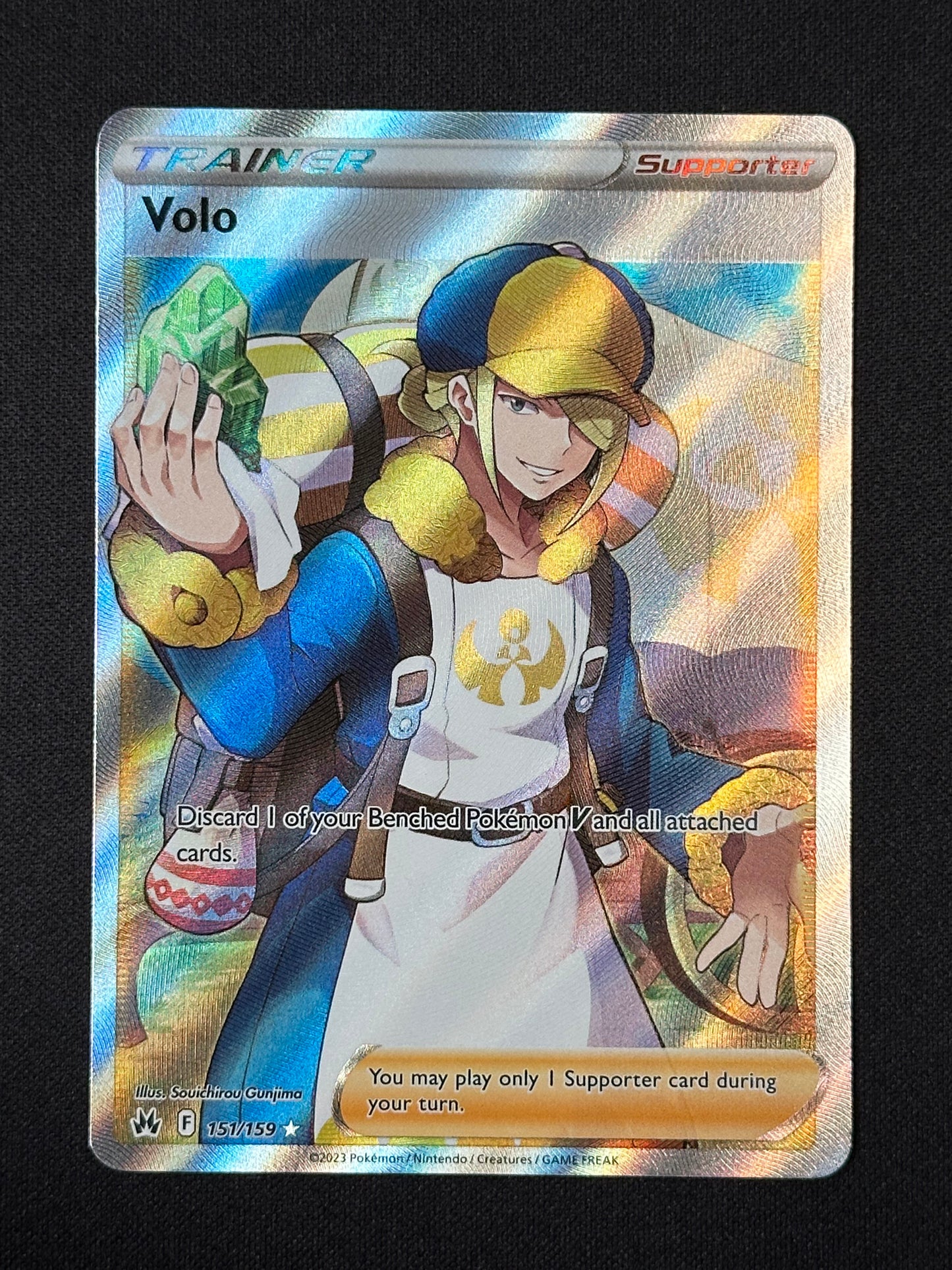 Volo (Full Art) Holofoil 151/159 Ultra Rare Crown Zenith Near Mint