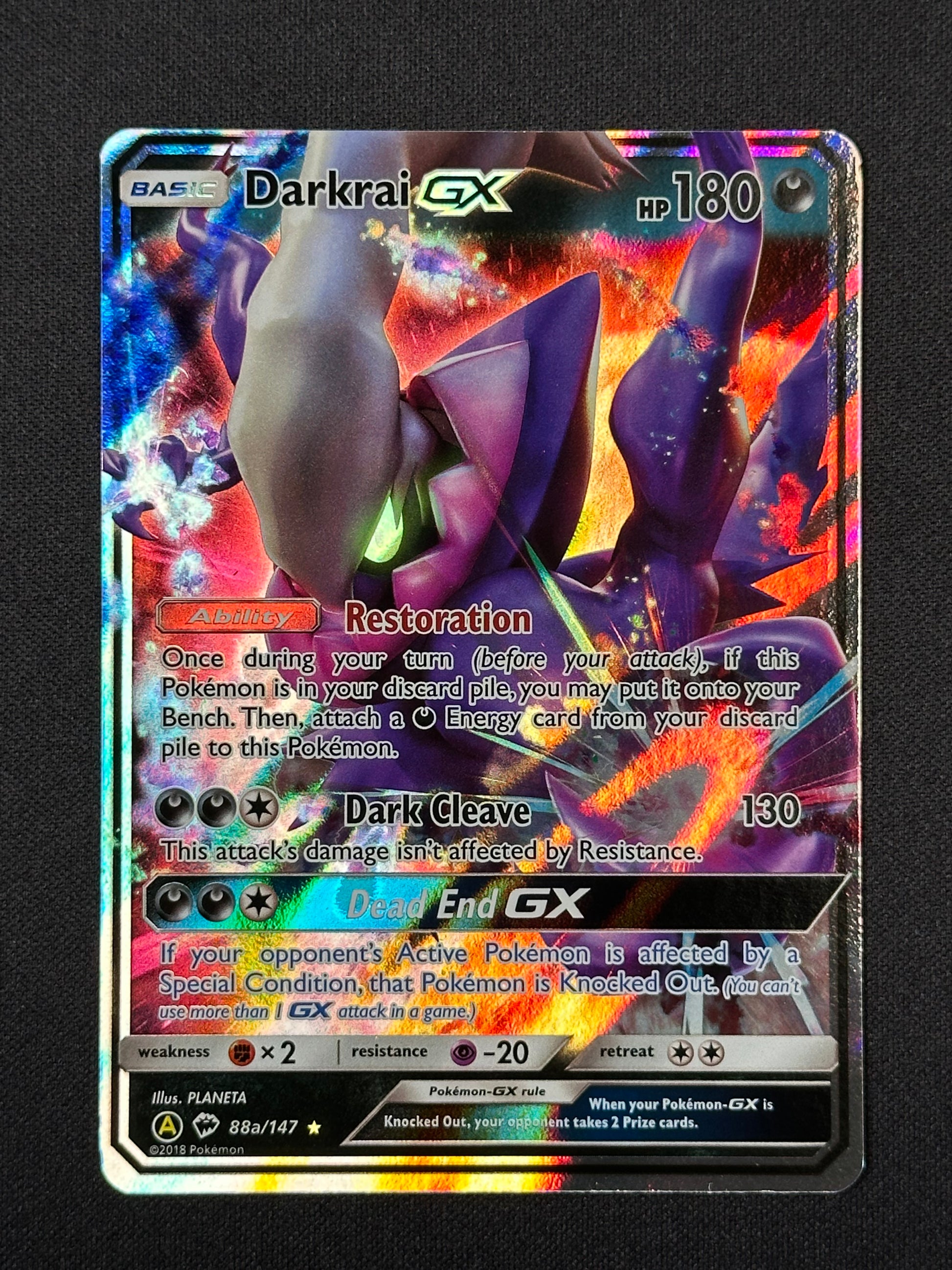 Darkrai GX Holofoil 088a/147 Promo Alternate Art Promos Near Mint